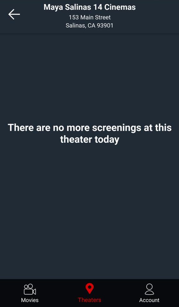 Moviepass app screen